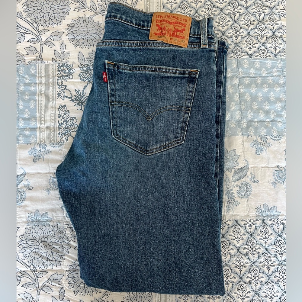 Levi's 505 Classic Straight Men's Jeans in Denim Blue W36 L32